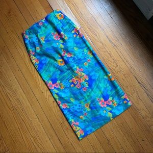 Vintage Handmade 1970s Floral Maxi Skirt